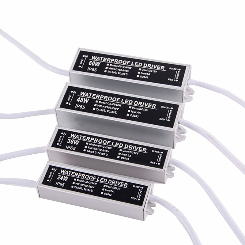 LED Strip 100-240VAC Input 12VDC Constant Voltage 60W LED Driver