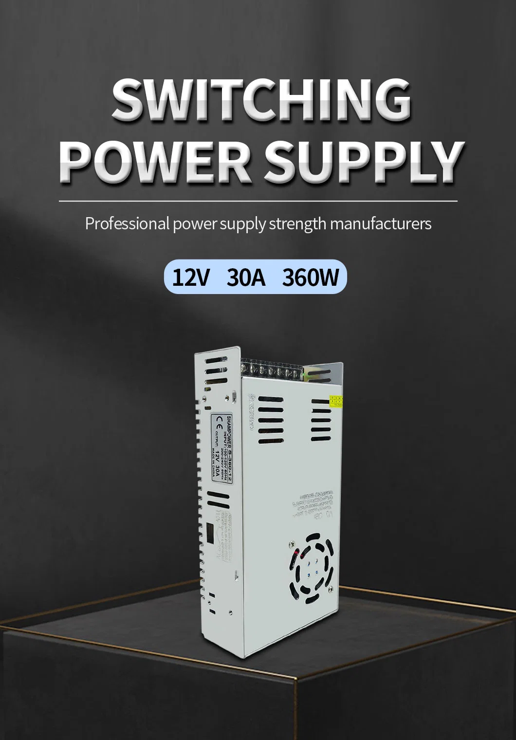 LED Driver DC 12V 30A 360W Switching Power Supply for 3D Printer