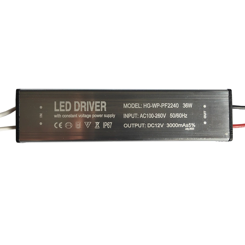 36W 12V 3000mA LED Power Supply Waterproof for LED Strips