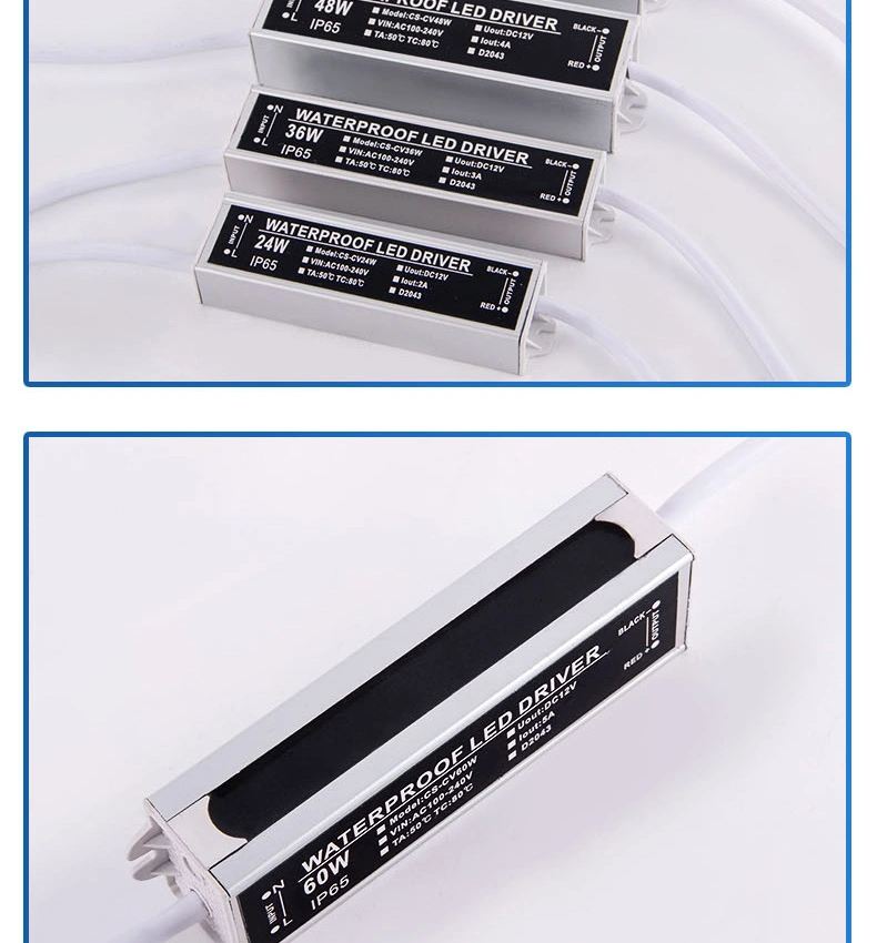 LED Strip 100-240VAC Input 12VDC Constant Voltage 60W LED Driver