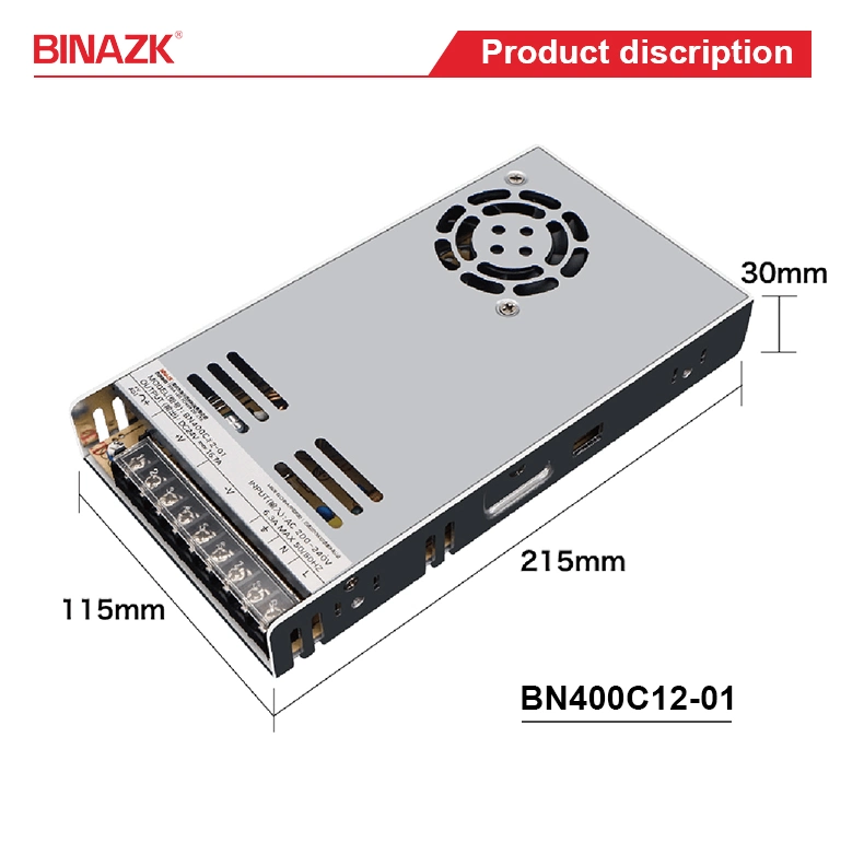 Bina Ultrathin 12V 24V 300W 400W 30AMP SMPS Power Supply for HD Camera Medical Device 3D Printer
