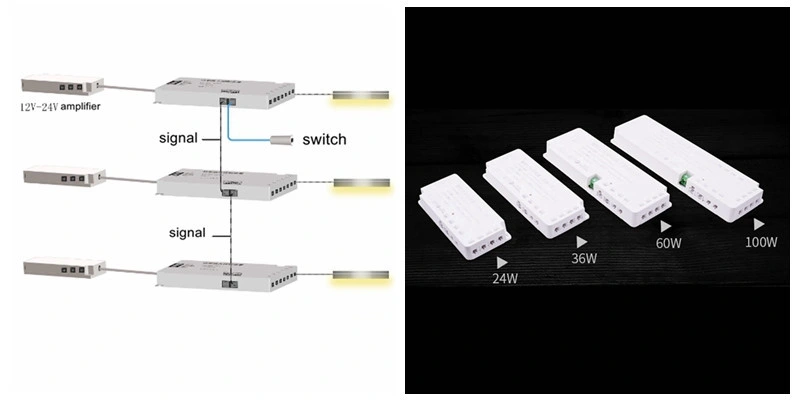 DuPont Interface LED Strip Light Switch Power Supply 24W 36W 60W 12V Constant Current LED Driver