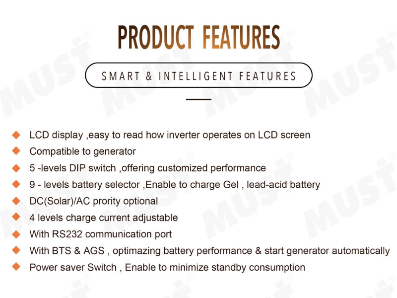 Must Solar Inverter 1000 Watts 1kw Solar Power System