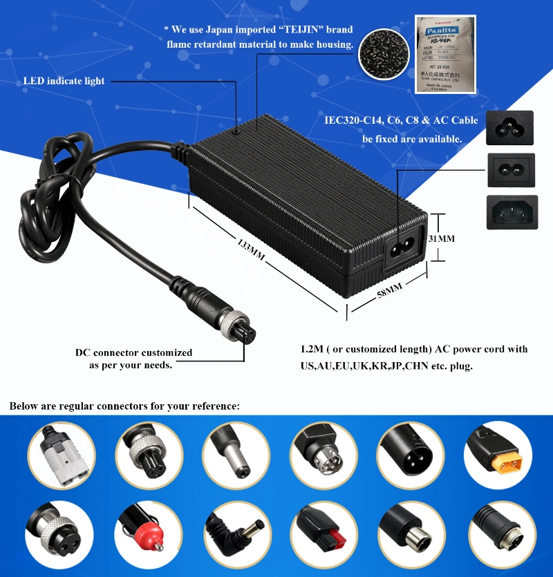 AC 100-240V to DC 12V 6A Switching Power Supply with Level VI Efficiency