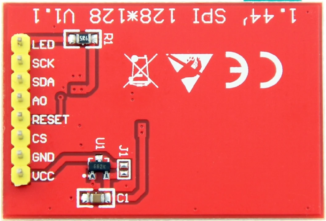 1.44inch Spi Module St7735s 128 * 128 Resolution Driver Board LCM Display with Few Io Bus Spi Interface