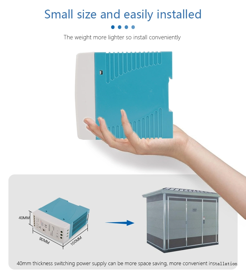 Switch Mdr-40-24 DIN Rail Type SMPS 40W 24V Power Supply 1.7A