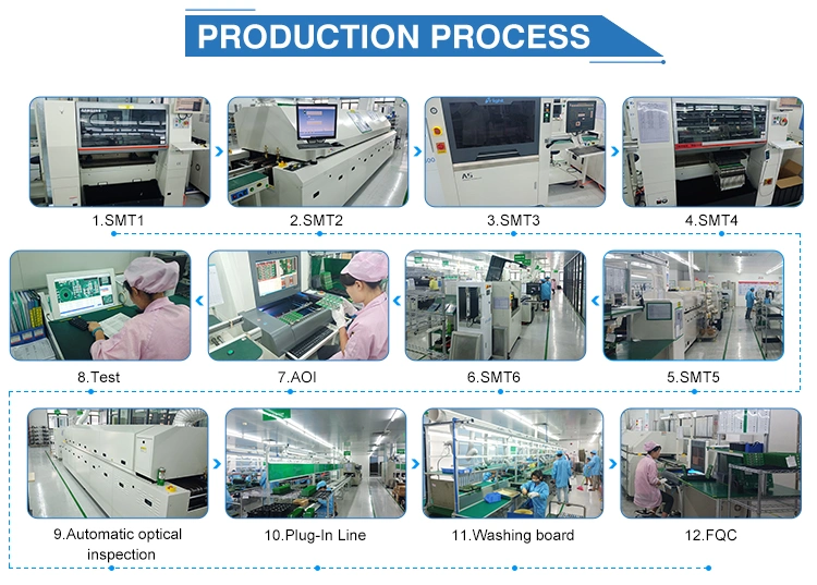 Fr4 HDI Double-Sided Multilayer PCB PCBA Assembly PCB with Electronics One Stop Electronic Manufacturing Service Provide Gerber Files