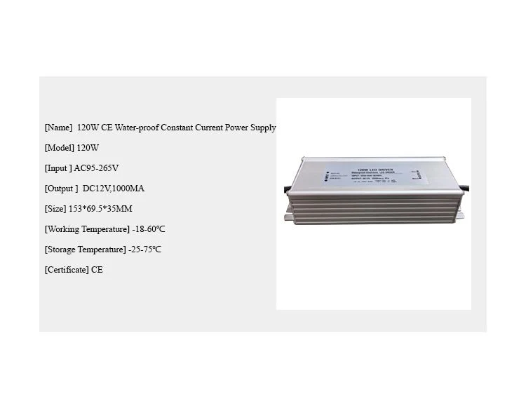 Customizable PCB Board AC 95-265V to DC 12V 24V 8.3A 12.5A 4.16A 5A 6A Waterproof Power Supply 100W 120W 150W Manufacturers Open Frame Power Supply 07