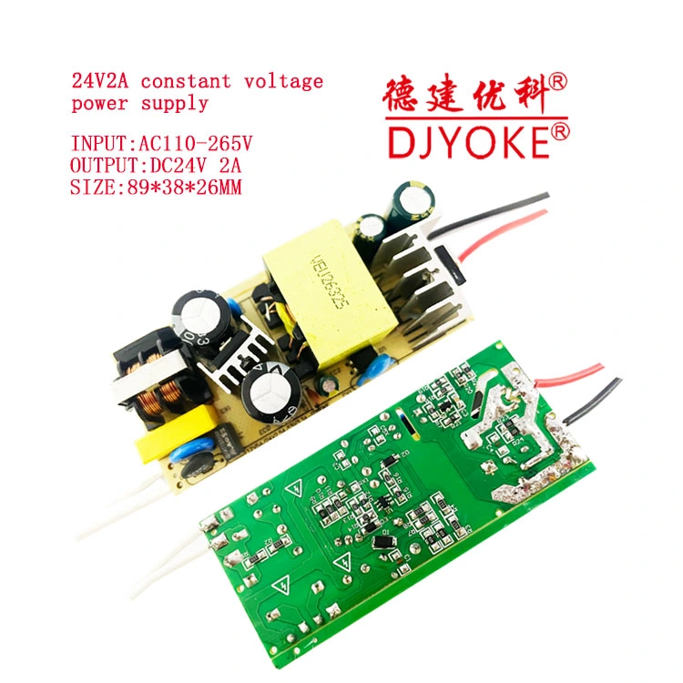 24V2a AC to DC PCBA Brae Board Constant Voltage Switching Power Supply for Makeup Mirror Headlight Kitchen LED Driver 07