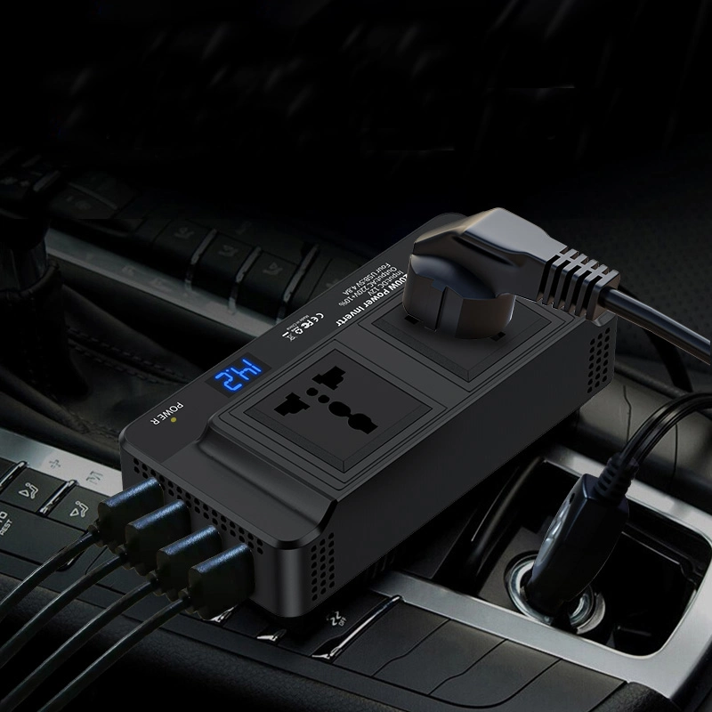 200W Car Power Inverter 12V 24V to 220V Car Inverter 5V USB Ports Pure Sine Wave Inverter for Car