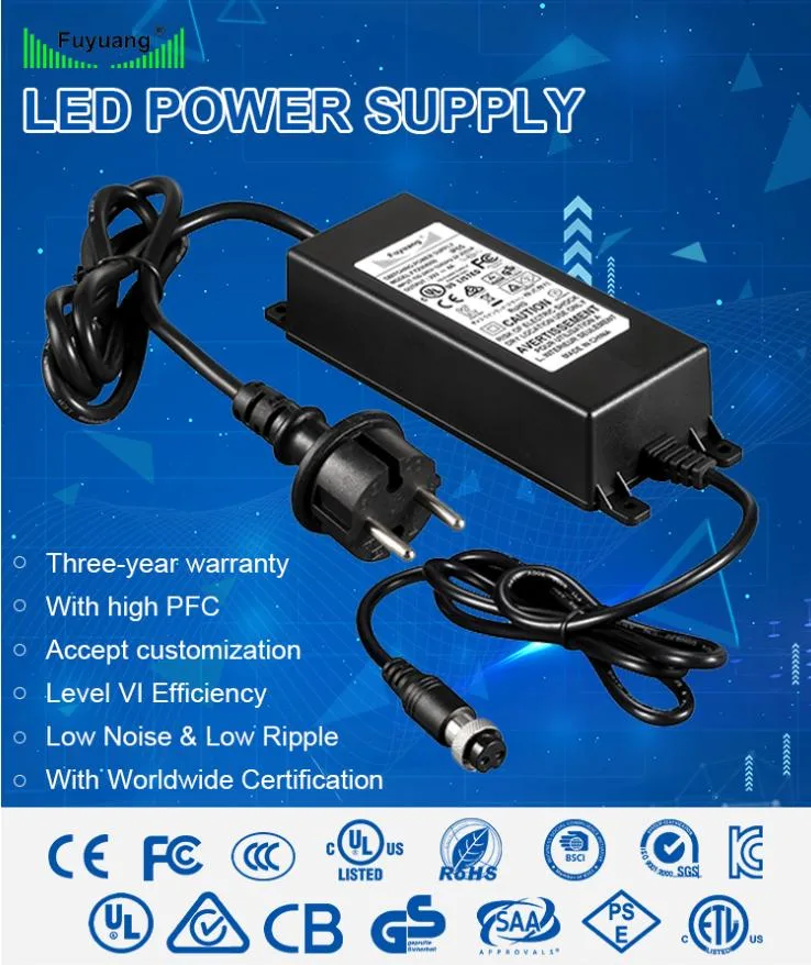 12V 15V 24V 36V 48V 72V 84V Aluminum Case Shell IP67 Waterproof LED Driver Outside Lighting 60V 4A Power Supply