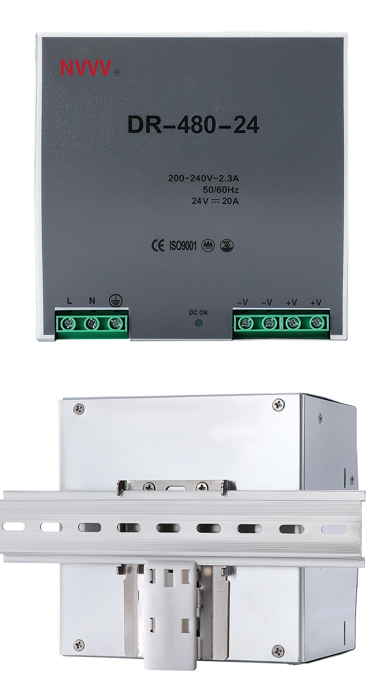 Dr-480W-24V DIN Rail Power Supply AC-DC Power 480W 12V SMPS DIN Rail