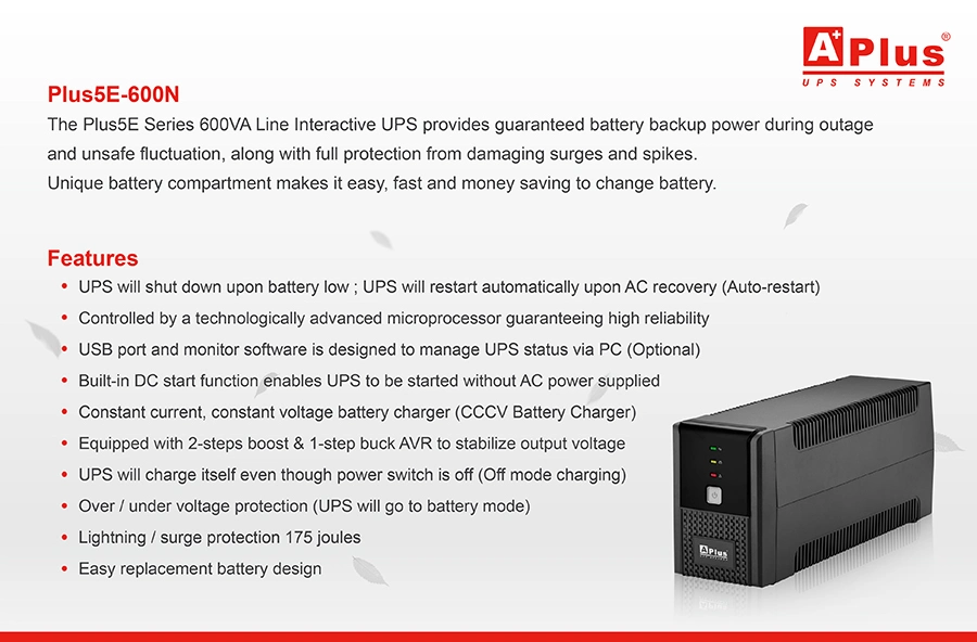 UPS Battery Backup Power Supply for 600va Offline UPS