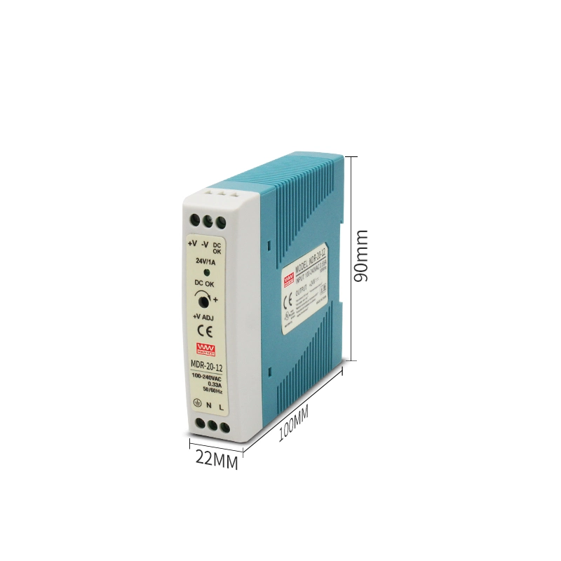 Mdr-20-12 20W 12V 1.67A 12V Industrial DIN Rail Power Supply Enclosed Switching Power Supply