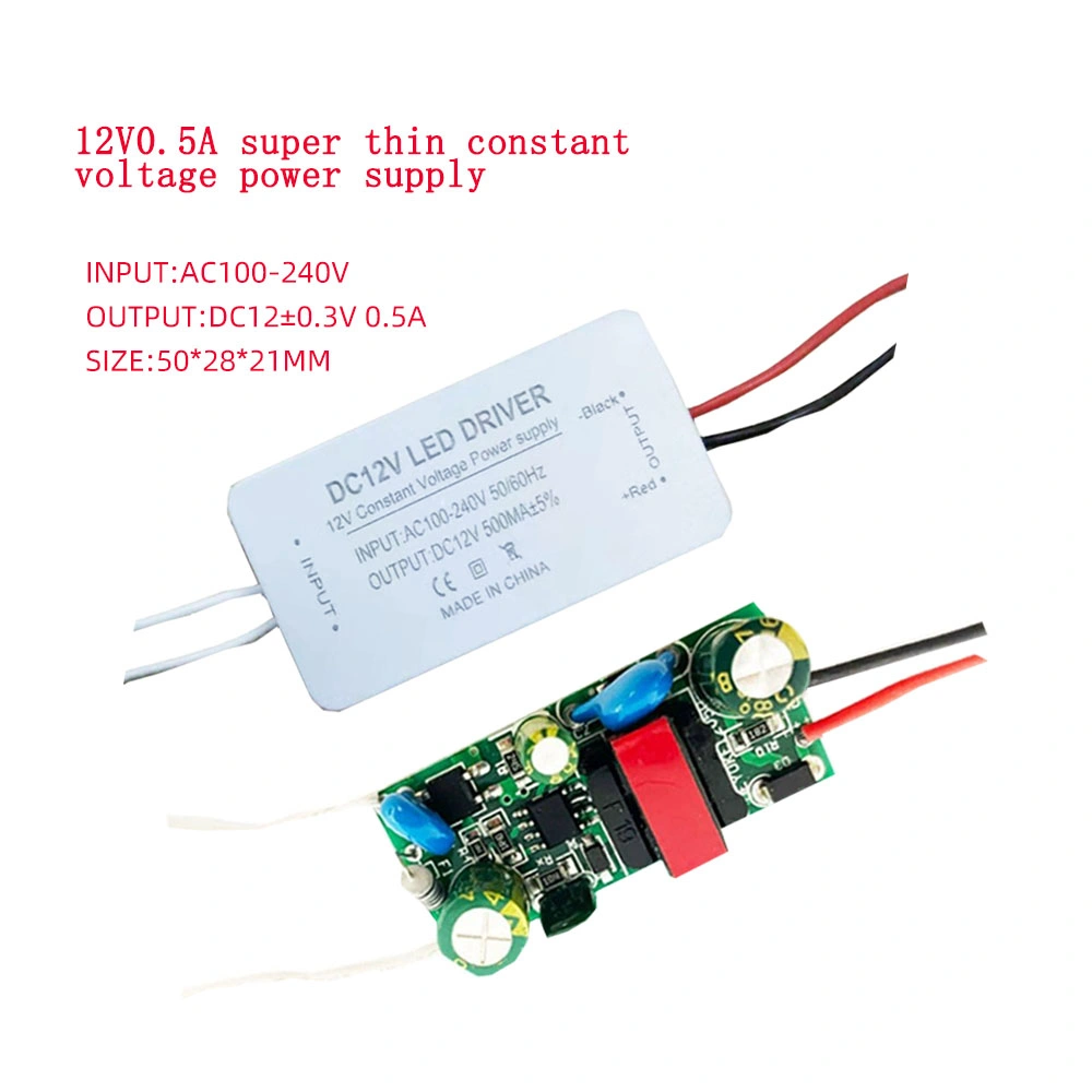 12V0.5A/42*19mm Super Thin External Constant Voltage Power Supply for LED Spotlight Lamp Driver Power Supply 07