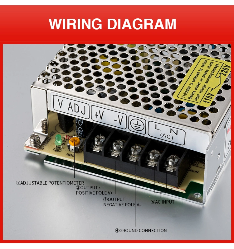 S-15-24 Outlet 15W 110/220 VAC Input 0.7A 24 Volt DC Output Switching Power Supply