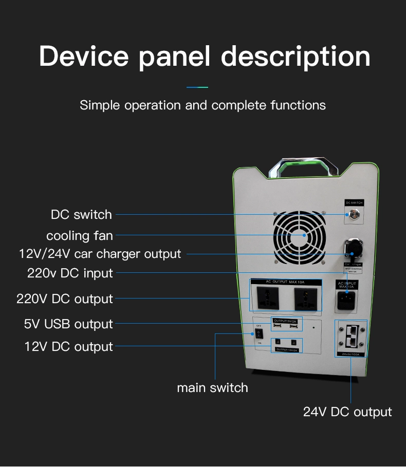 Outdoor Portable Mobile UPS Power Supply 220V 500W Home Car