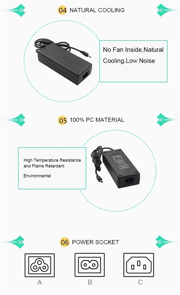 Fanless Silent 240W SMPS Power Adapter 24 Volt 10 AMP DC Power Supply with Round Head 4 Pin