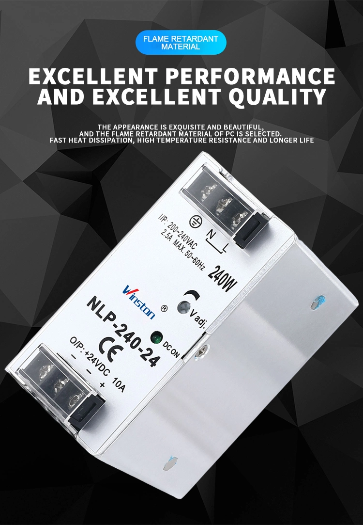 Nlp-240 240W 12V 24V 10A 16.6A Intelligent DIN Rail SMPS