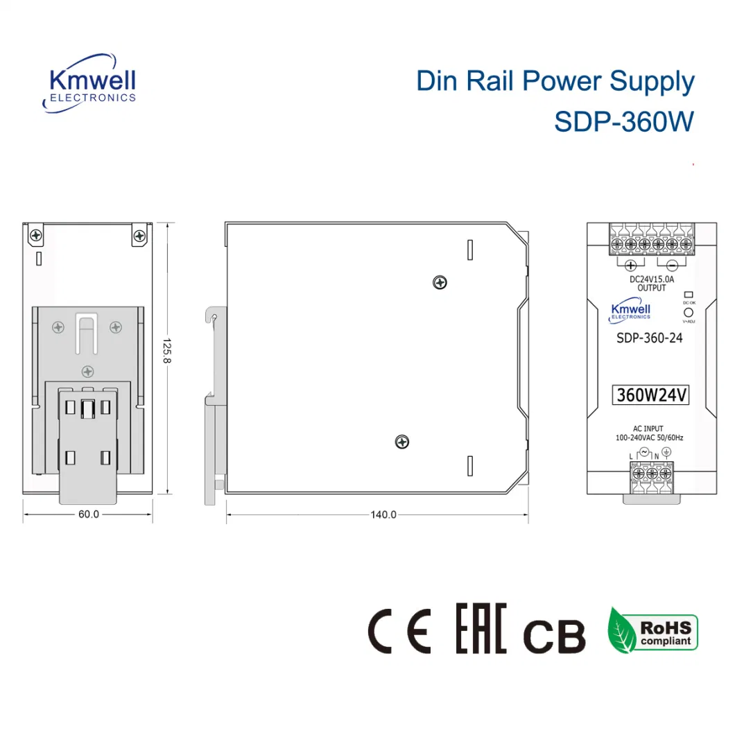 Hot Selling Selv DC Output Sdp-360-24 Industrial DIN Rail Switching Power Supply for industrial Control