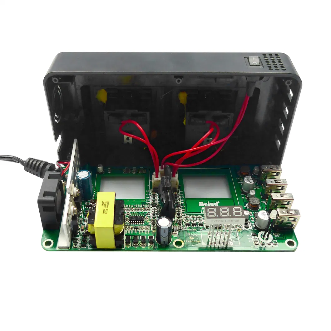 Gcsoar Hot Sell UK/EU Standard 200W Power Inverter DC 12V to AC 220V Dual Socket Car Voltage Converter