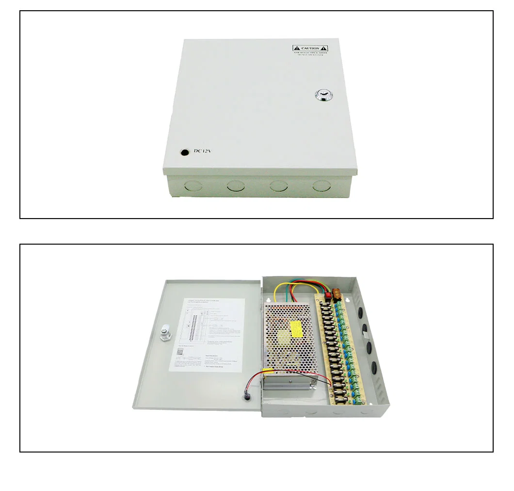 AC 110V / 220V to DC 12V 10A 18CH Outputs CCTV Switching Power Supply for Security CCTV Camera and LED Strip Lights