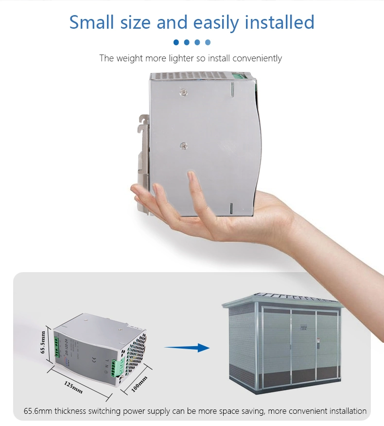 Dr-120-24 Power Supply 120W 12V 24V 36V 48V DC DIN Rail Regulated Power Supply SMPS