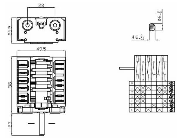 Rotary Switch Power Supply Voltage Switch