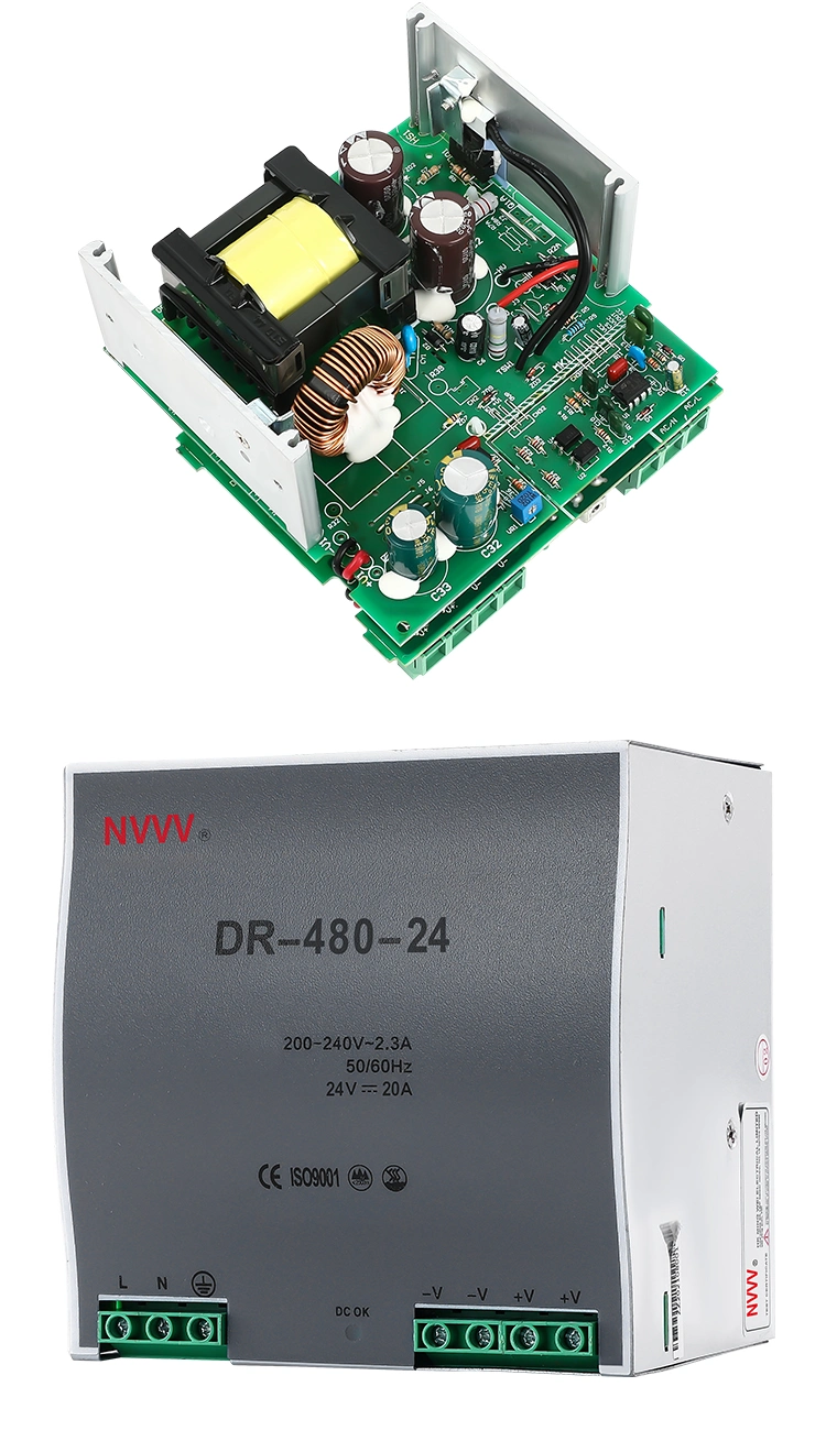 Dr-480W-24V DIN Rail Power Supply AC-DC Power 480W 12V SMPS DIN Rail