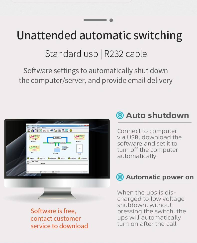 Factory Direct UPS Uninterruptible Power Supply 6kVA Security Alert Monitoring System Camera Backup UPS Power Supply