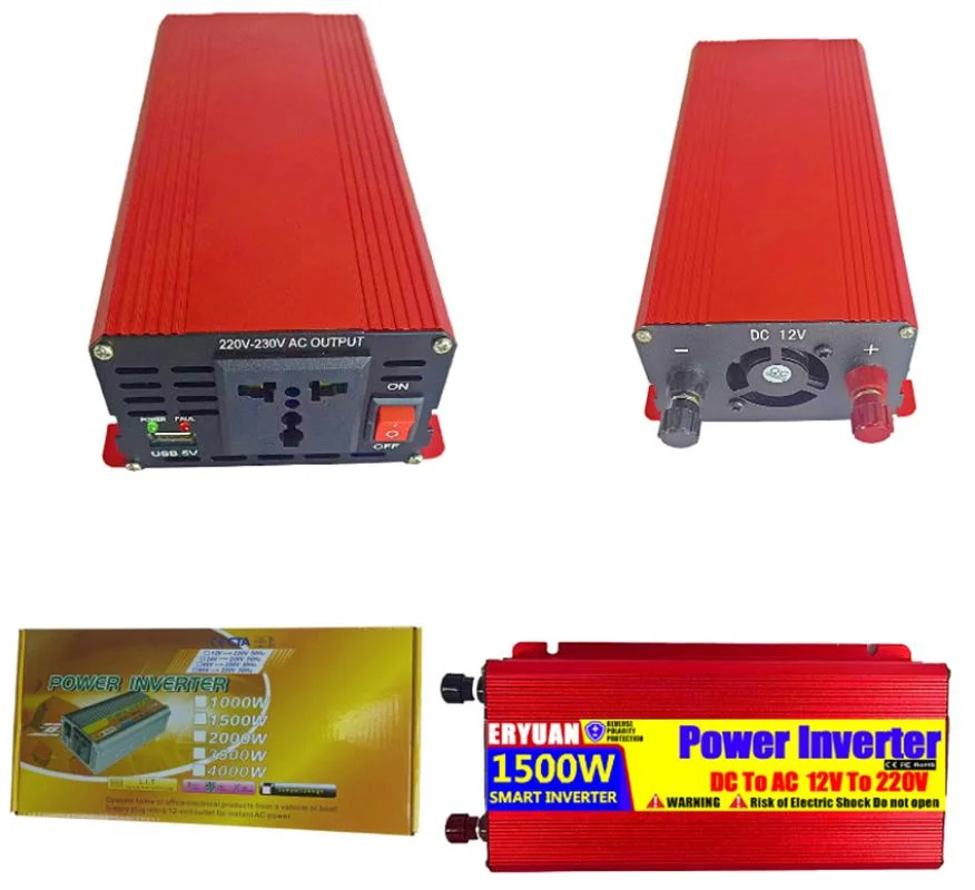 2000W Power Bank Inverter, DC 12V to 220V AC Converter Lithium-Ion Battery