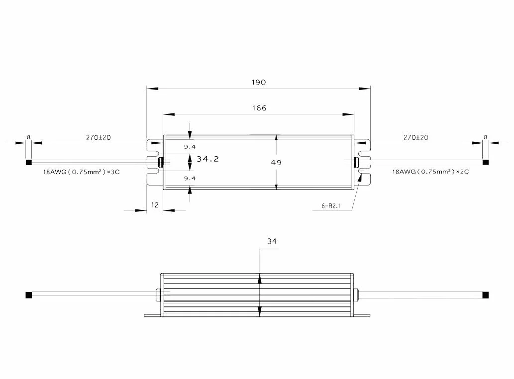 SMA-50-24 50W 12-24VDC 2A IP67 Waterproof Constant Current LED Driver