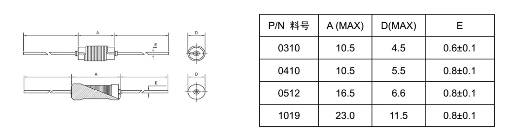 Axial Leaded Power Inductor 3.3mh