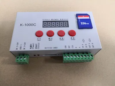 Controlador DE luz decorativa LED tira de LED uso SPI 2048 píxeles Controlador de píxeles de LED K-1000C