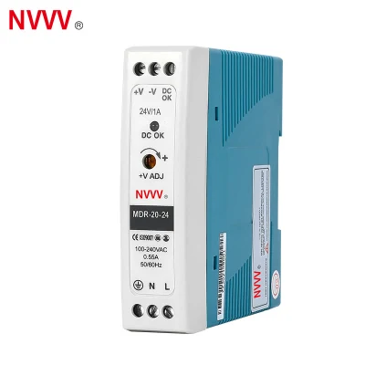 Fuente de alimentación de CC MDR-20-24 12V 24V Entrada ac Railuniversal DIN 120W 24V Fuente de alimentación de carril DIN económica de salida