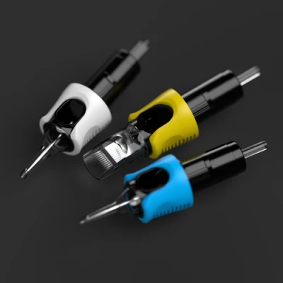 Membrana de silicona 16 PCS/Box cartuchos de aguja de tatuaje profesional esterilizados desechables
