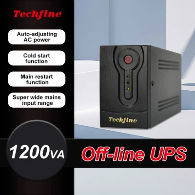 Techfine monofásico Techfine/OEM Kraft-Paper Box Alimentación ininterrumpible 1200VA UPS Fuente de alimentación