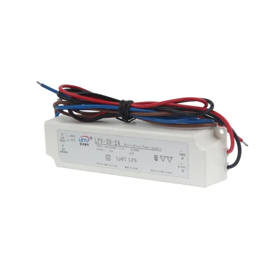  Fuente de alimentación DE conmutación de controlador LED IP67 impermeable 30W 24 voltios Fuente de alimentación de CC