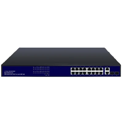  Switch Gigabit Poe de 16 puertos con fuente de alimentación máx. 250W Alimentación fácil de proporcionar