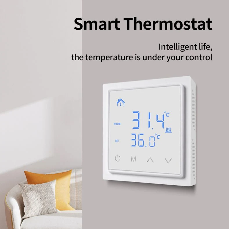 Smart Thermostat 3A16A Floor Heating Temperature Controller with LED Touch Screen Electric Heating Control for Gas Boiler