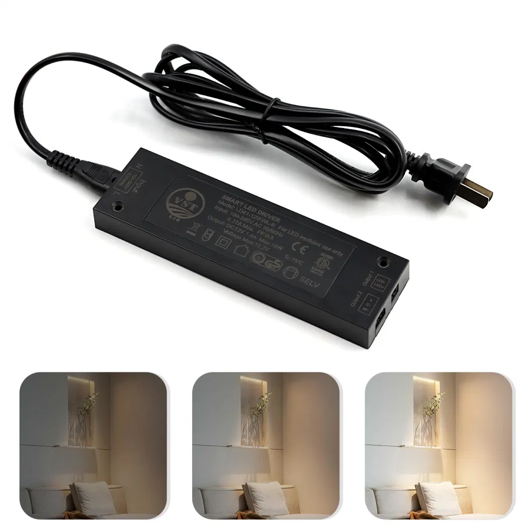 TUV GS Certificate DC12V 18W LED Power Suppy Super Thin LED Driver for LED Furniture Lights