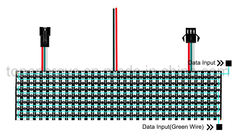 Ws2812b Panel Screen 8*8, 16*16, 8*32 Pixel 256 Pixels Digital Flexible LED Programmed Individually Addressable Full Color DC5V