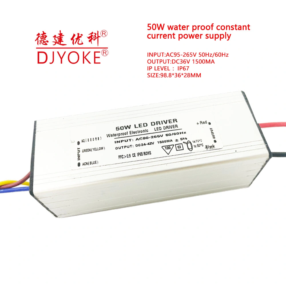 High PF&gt;0.9 50W 36V 1.2A IP67 Water-Proof LED Driver for Spot Light 02