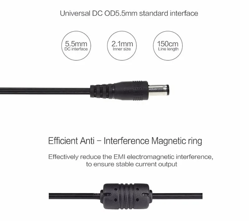 New Products Interchangeable Plug Adapter EU/Us/UK/Au/Cn Standard 12V 2A 30W Power Supply