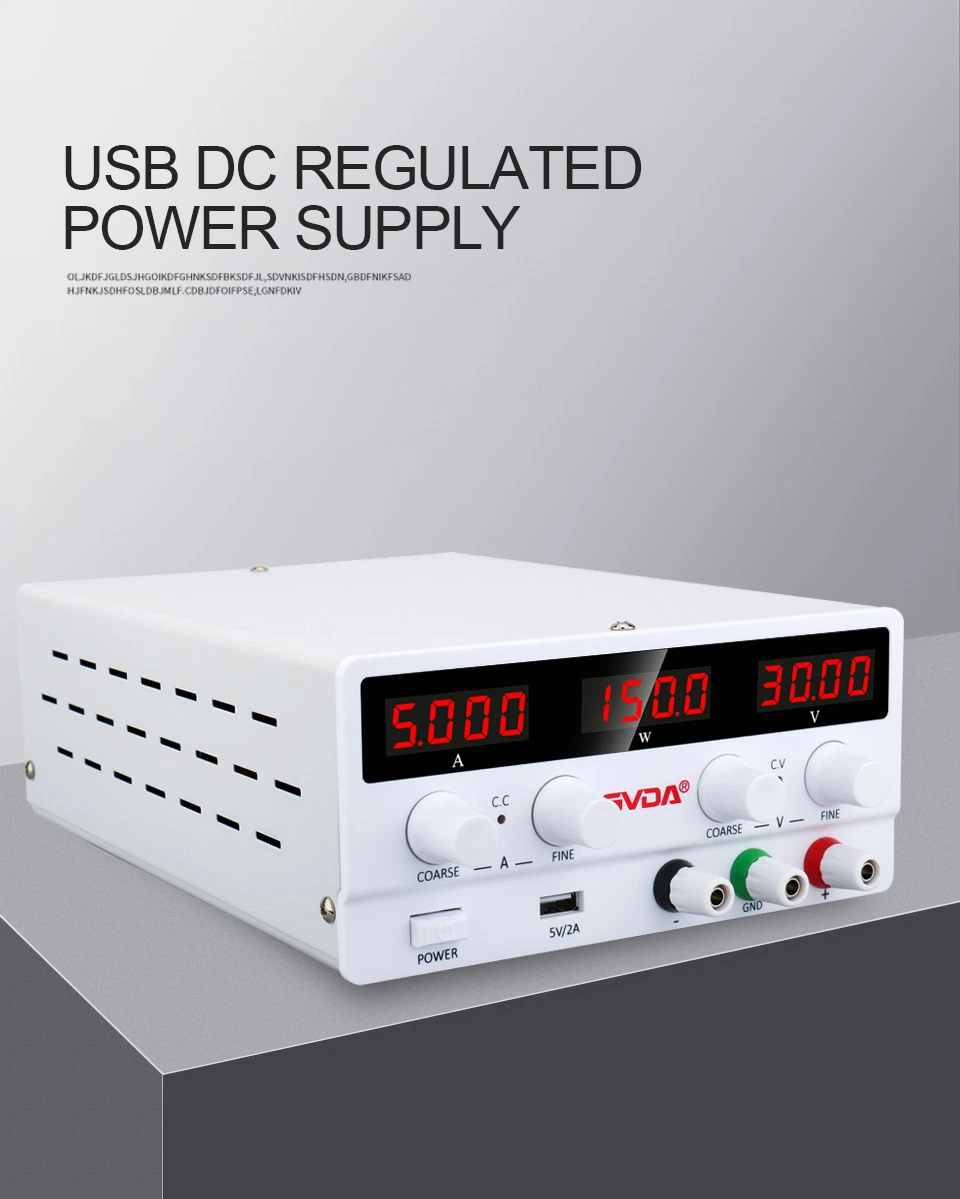 Adjustable DC Power Supply 60V 5A LED Digital Lab Bench Power Source Stabilized Power Supply Voltage Regulator Switch