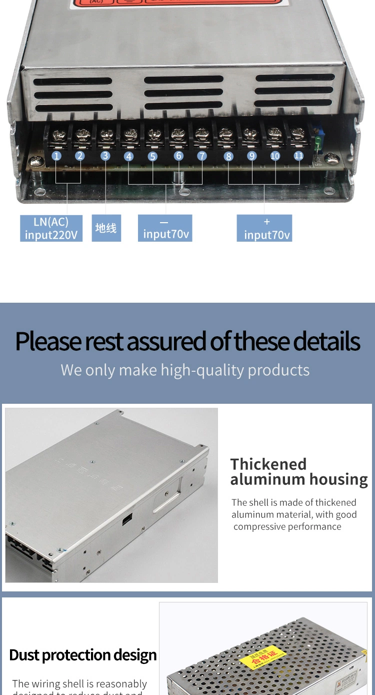 OEM AC DC 5V 12V 24V 50W 100W 150W 200W 300W 5A 10A Switching Power Supply for CNC DMA860h Driver