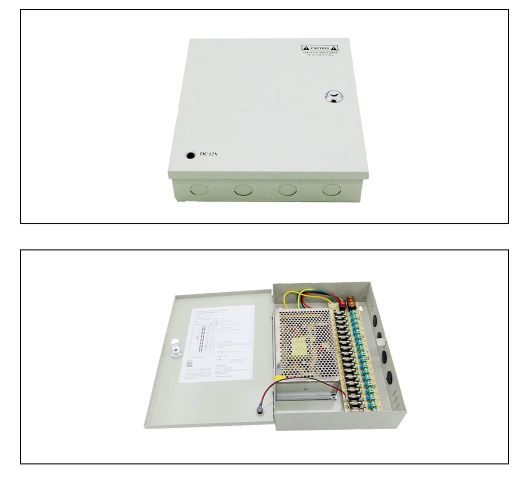 AC 110V / 220V to DC 12V 20A 18 Fused Outputs CCTV Switching Power Supply for Security CCTV Camera and LED Strip