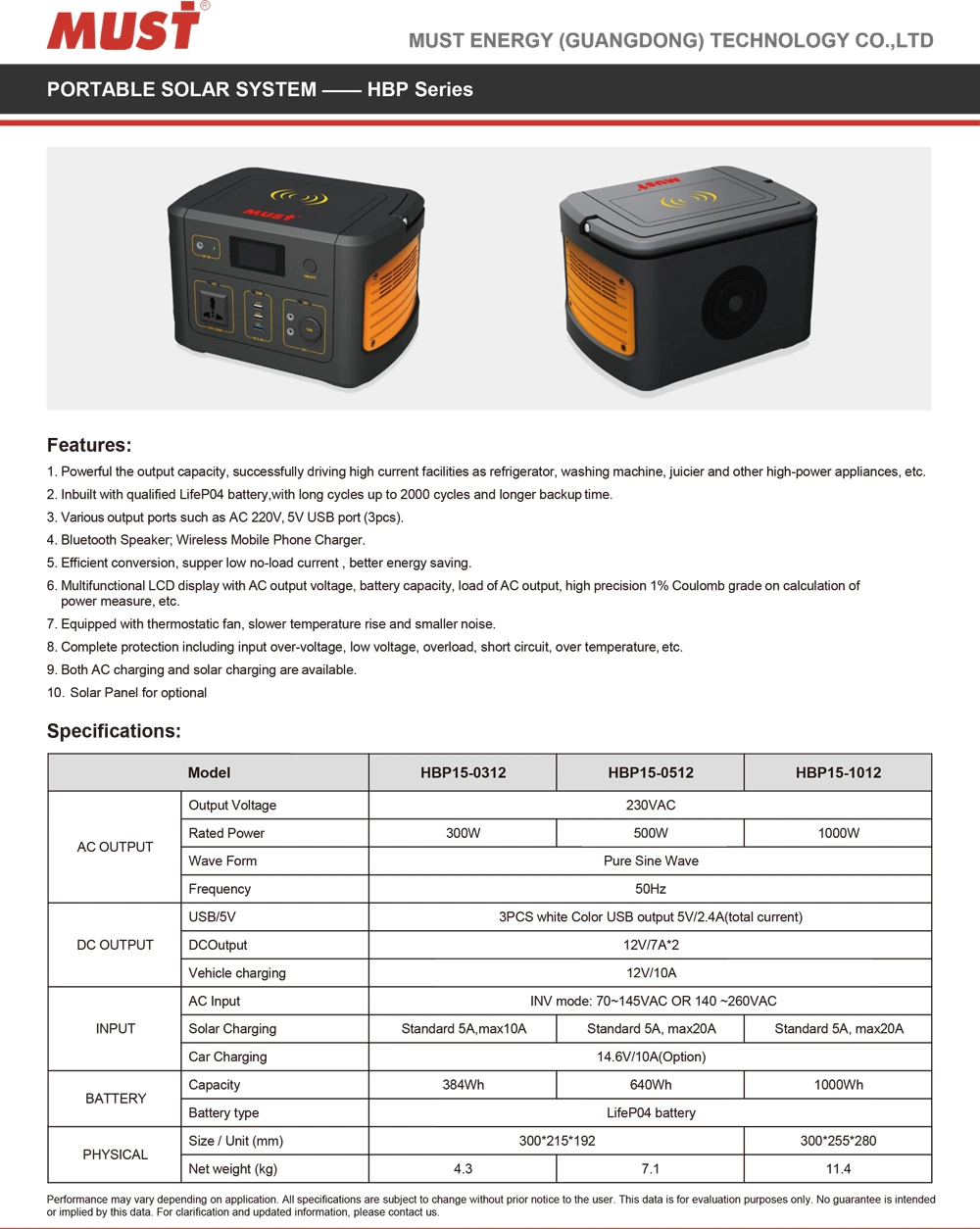 Must Solar Generator 500W 1000W Solar Generator Kit DC to AC Power