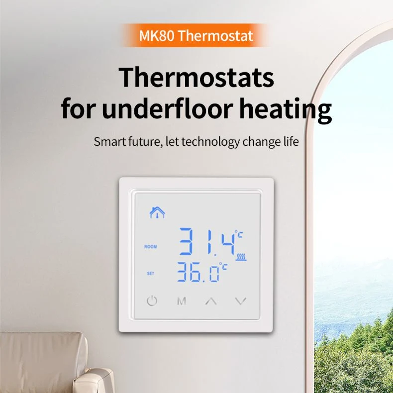 Smart Thermostat 3A16A Floor Heating Temperature Controller with LED Touch Screen Electric Heating Control for Gas Boiler