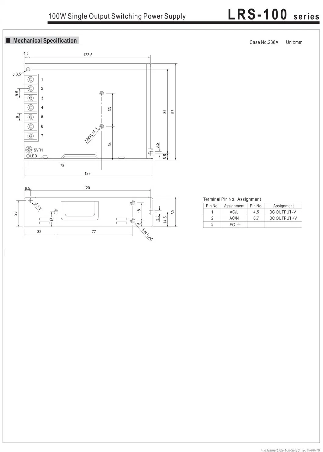 DC Switching Power Supply Lrs-100-12 Ultra-Thin AC 100-240V to DC12V 8.5A Converter Switch Transformer for CCTV, Computer Project, 3D Printer, LED Strip Light,